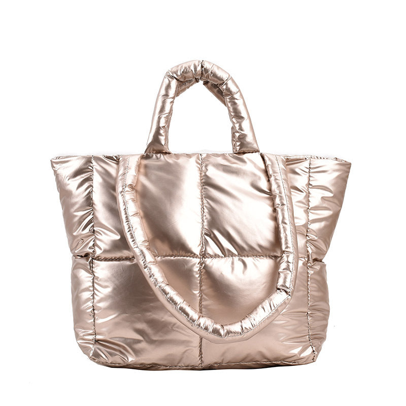 Light Down Cotton Padded Shoulder Padding Tote Bag