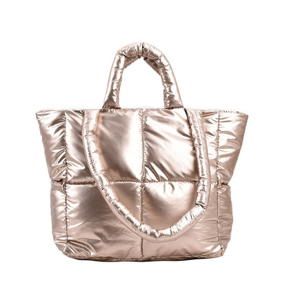 Light Down Cotton Padded Shoulder Padding Tote Bag