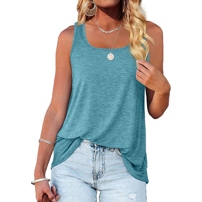 Basic Sleeveless Tank Top Casual Loose Fit Summer Tee