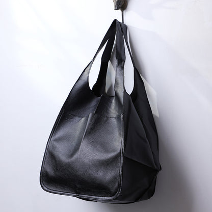 Large Soft PU Leather Tote Bag with Oversized Capacity