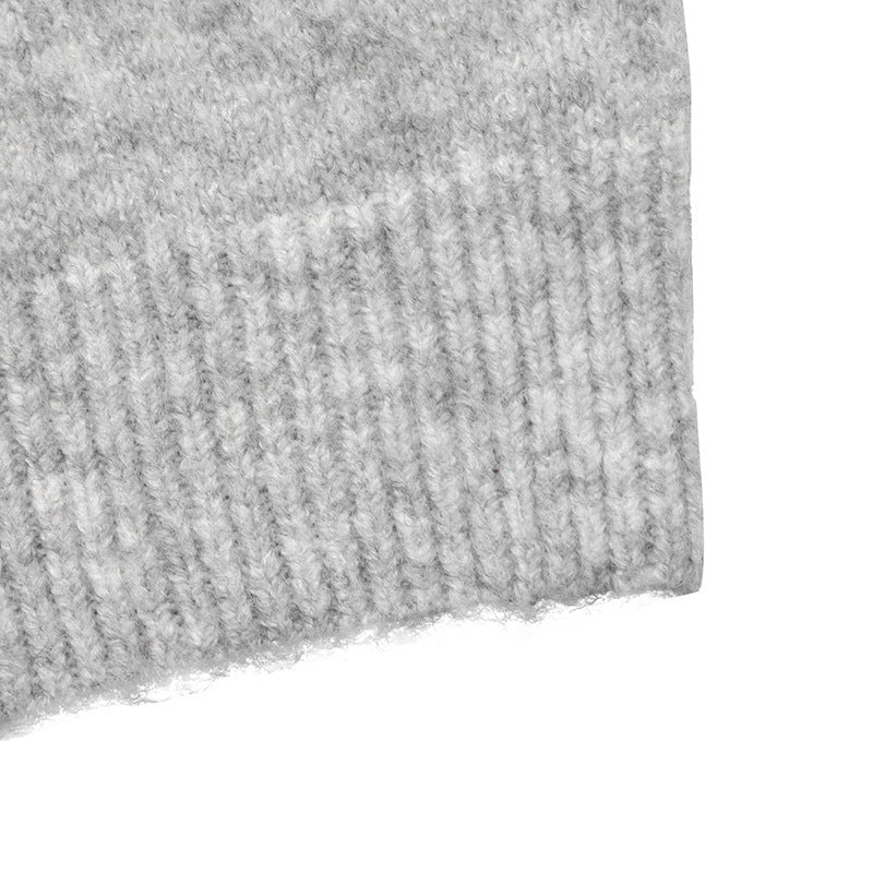 Women's Oversized Crew Neck Button Knit Cardigan