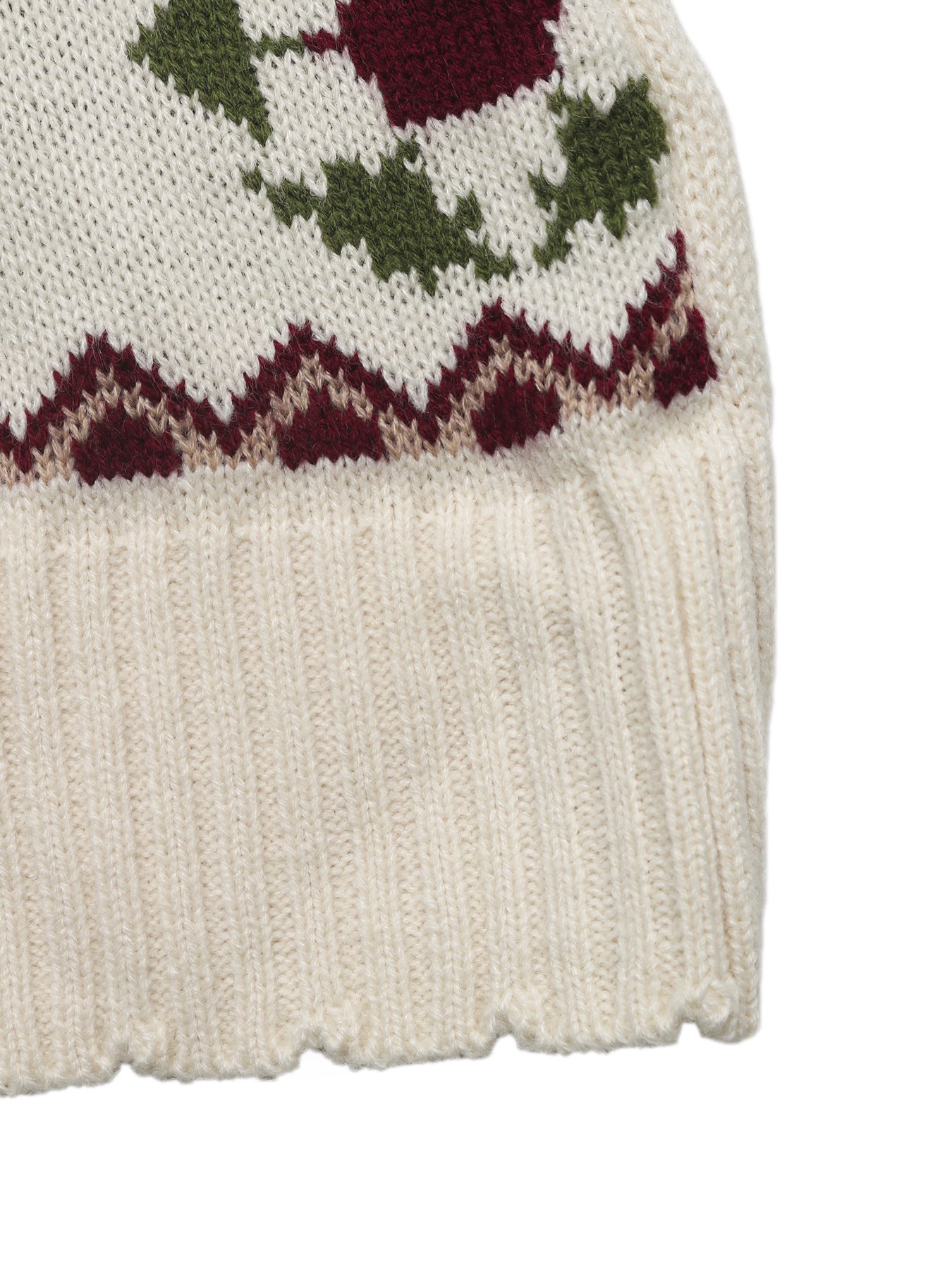 Vintage Fair Isle Turtleneck Cable Knit Sweater