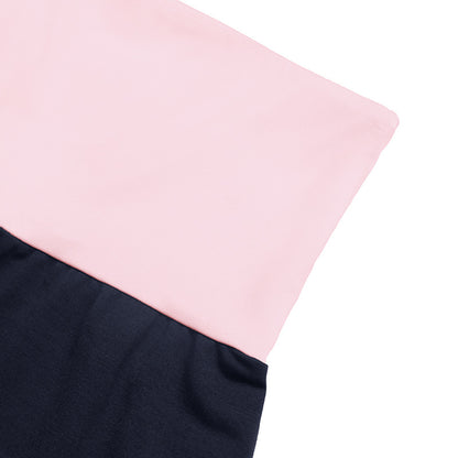 Summer Tube Top Two-Piece Set – Colorblock Lounge Pants
