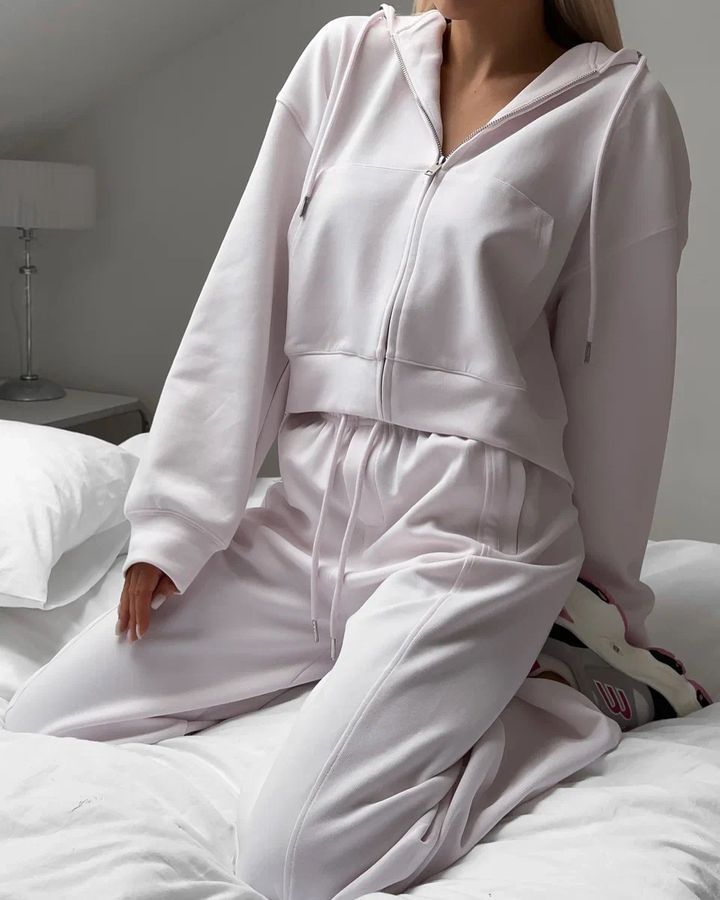 Women's 2 Piece Lounge Set Zip Up Hoodie & Joggers