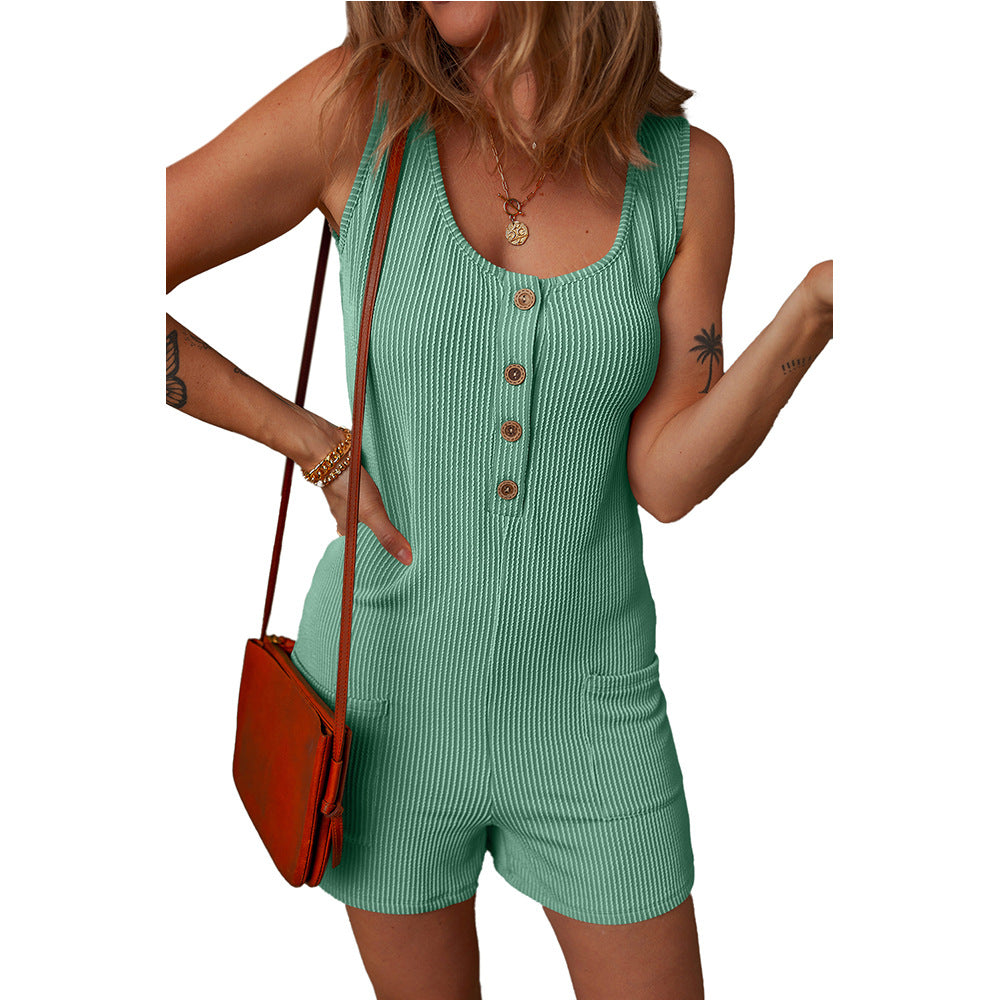 Casual Women’s Sleeveless Striped Jumpsuit