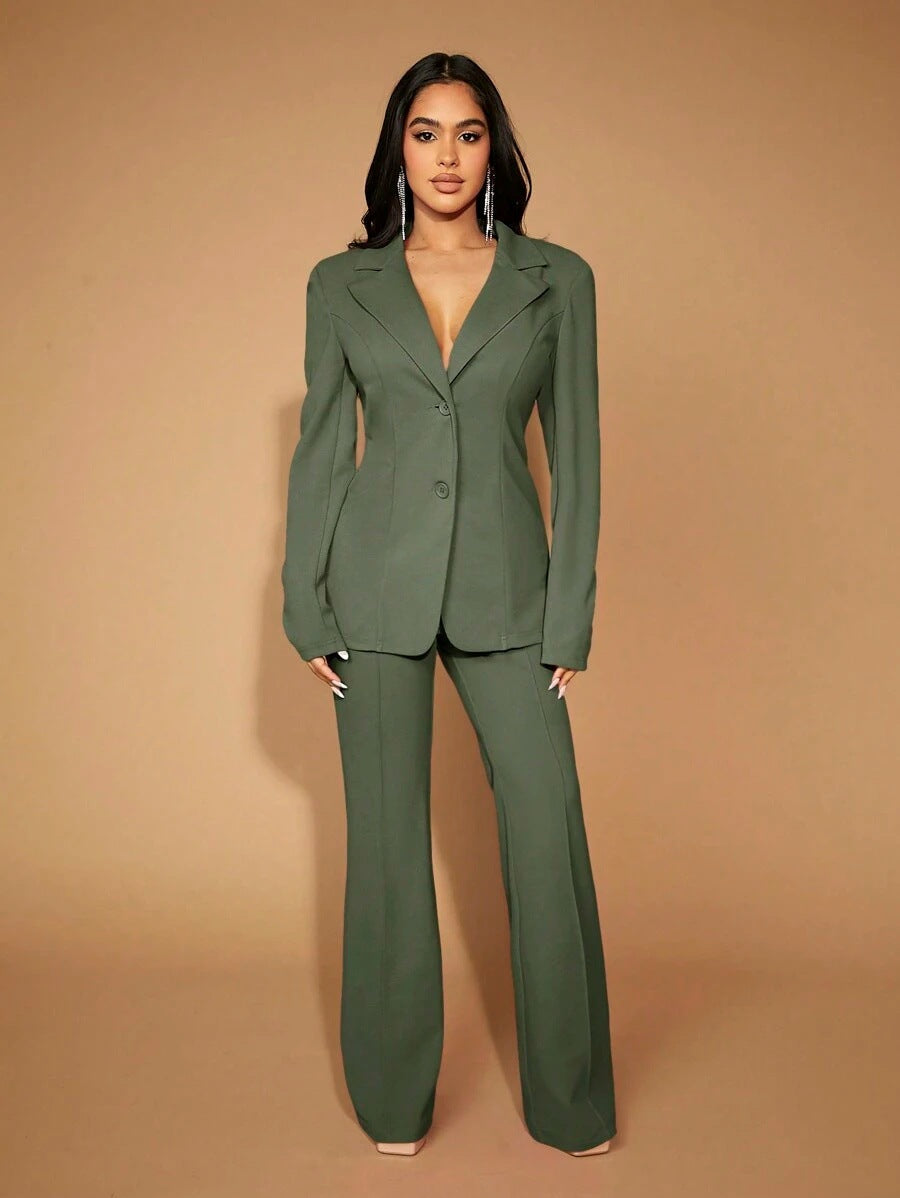 High Waist Straight Leg Pants | Women's Work Trousers