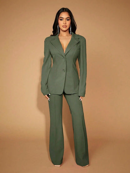 High Waist Straight Leg Pants | Women's Work Trousers