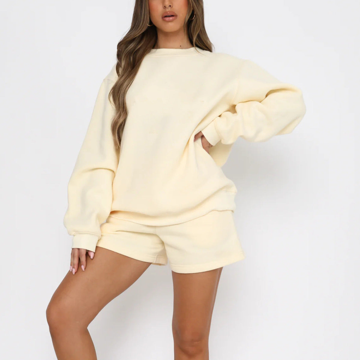 Women's Oversized Sweatshirt & Shorts Lounge Set