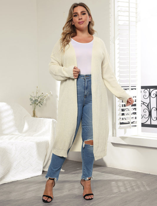 Women's Simple Fashion Medium and Long Sweater Cardigan