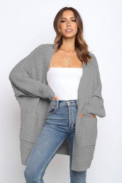 Women's Oversized Chunky Knit Long Cardigan with Pockets