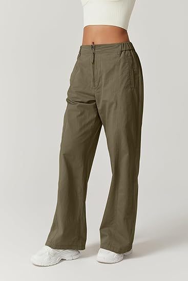 Women's High-Waisted Loose Straight-Leg Cargo Pants – Casual Streetwear