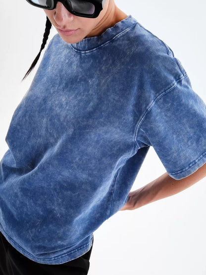 Women's Oversized Vintage Washed Cotton T-Shirt