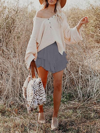 Women’s High Waist Tiered Ruffle Mini Skirt