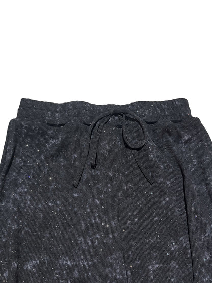 Sparkle Rhinestone Wide Leg Pants Drawstring Waist