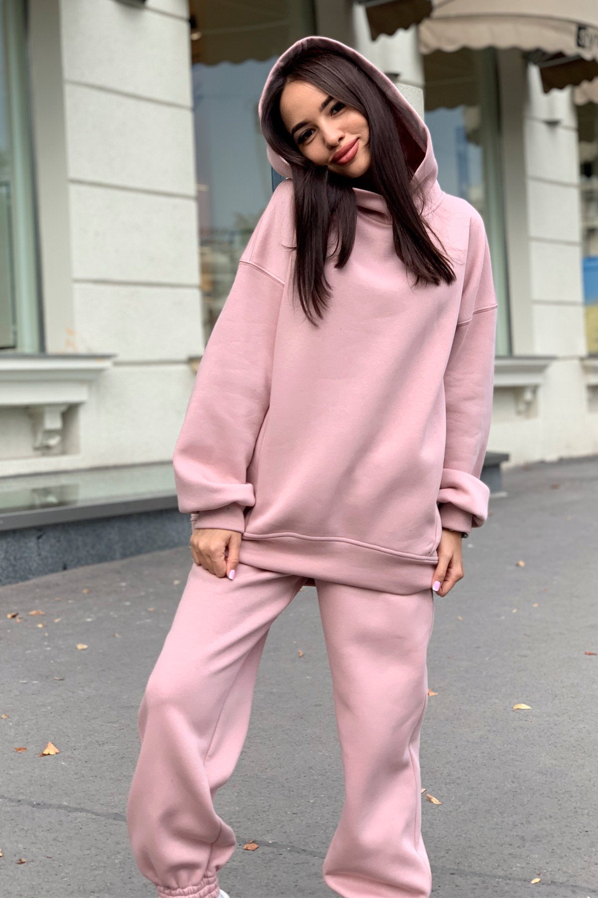 Women's Oversized Hoodie Jogger Set Casual Two Piece Outfit