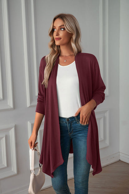 Women's Open Front Long Cardigan Lightweight Duster