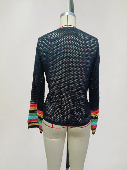 Women's Crochet Cardigan Beach Cover Up Boho Open Front