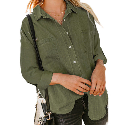 Women's Classic Long Sleeve Button Down Shirt