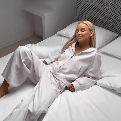 Women's 2 Piece Lounge Set Zip Up Hoodie & Joggers