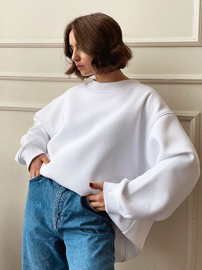 Women's Oversized Fleece Crewneck Sweatshirt