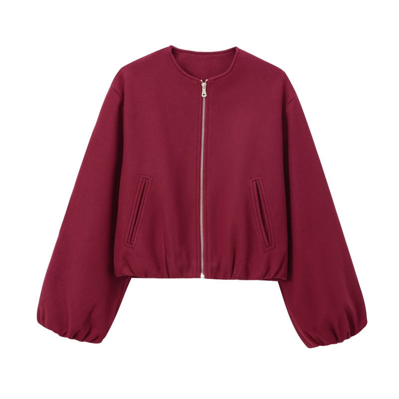 Womens Oversized Streetwear Zip Up Bomber Jacket