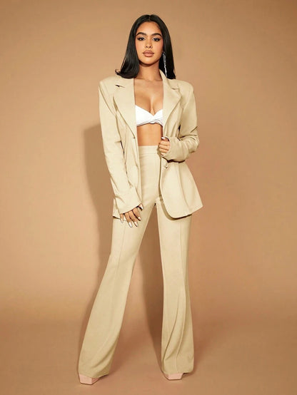 High Waist Straight Leg Pants | Women's Work Trousers