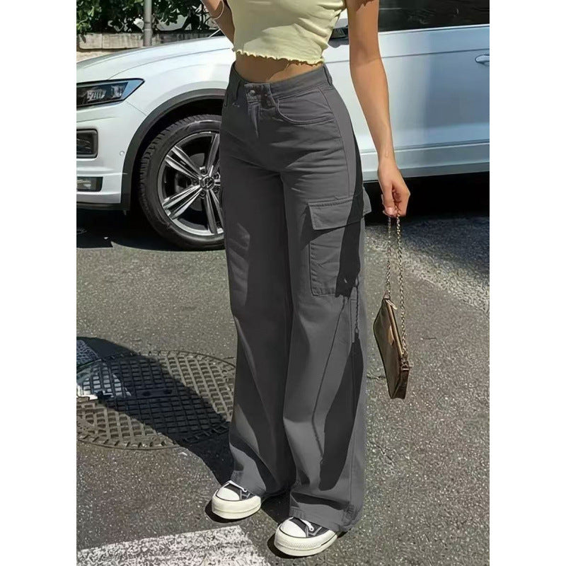 Women's High Waist Wide Leg Cargo Pants