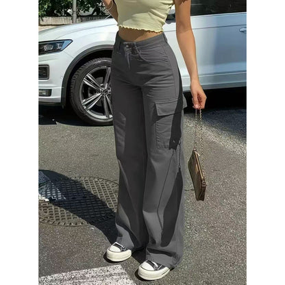 Women's High Waist Wide Leg Cargo Pants