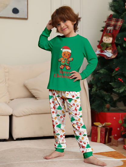 Alphabet Parent-child Dress Printed Homewear Christmas Pajama Set