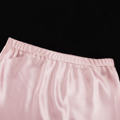 Women's Satin Blazer Maxi Skirt Two Piece Set