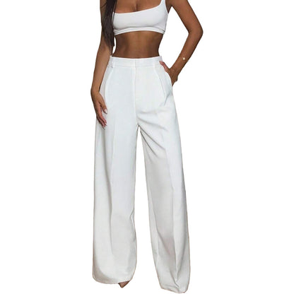 High Waisted Wide Leg Dress Pants Casual Work Trousers