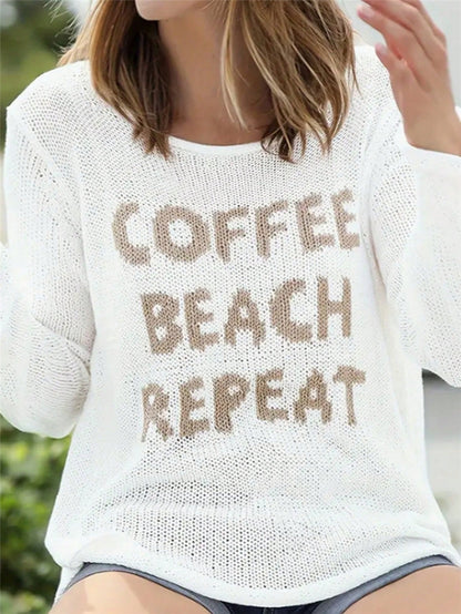 Women's Oversized Casual V-Neck Long Sleeve Top