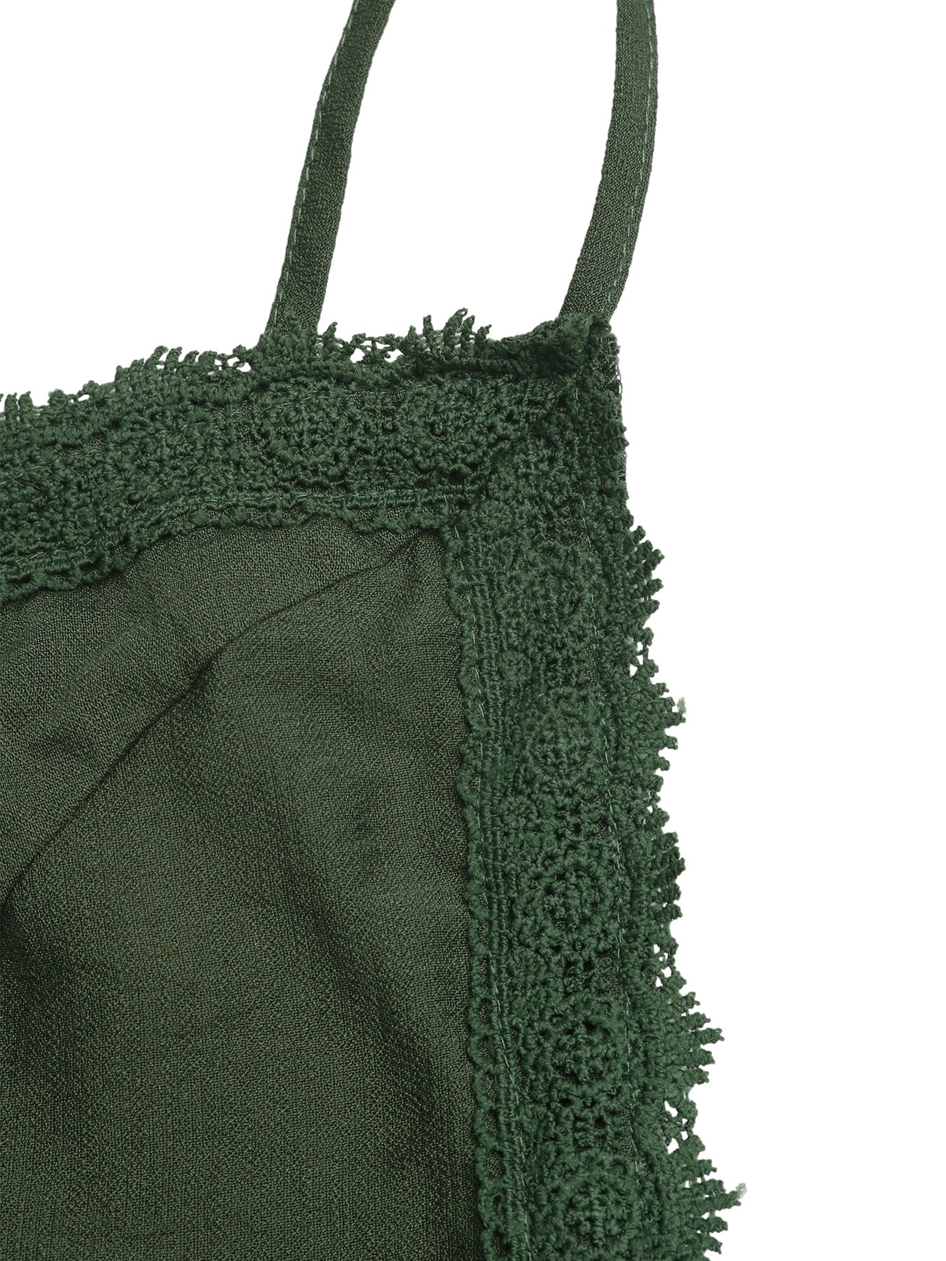 Women's Lace V-Neck Backless Maxi Dress Spaghetti Strap