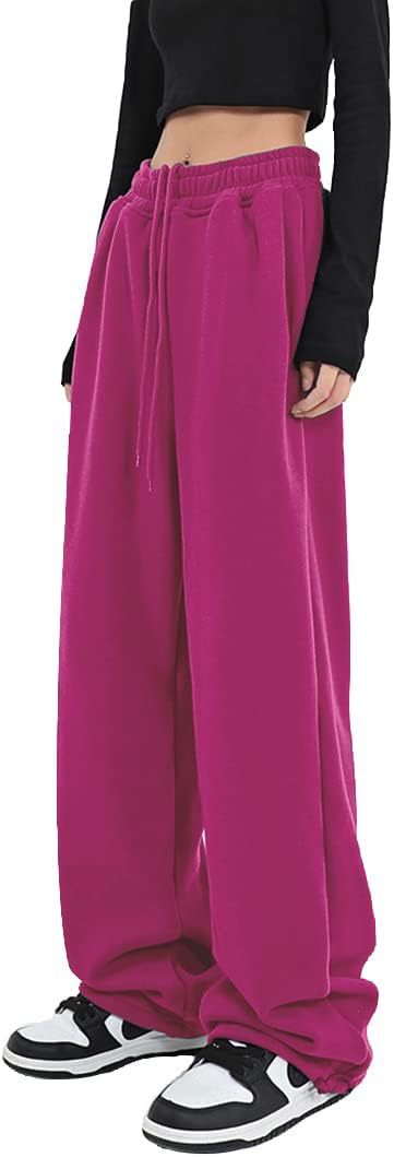 High Waist Drawstring Wide Leg Lounge Pants