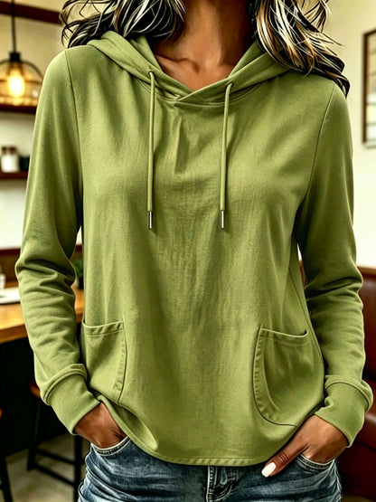 Women's Casual Long Sleeve Pullover Hoodie with Pockets