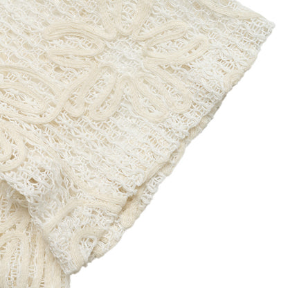 Women's Boho Tie Front V-Neck Short Sleeve Lace Cardigan