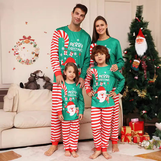 Santa Claus Deer Parent-Child Clothing Printed Loungewear Christmas Pajamas