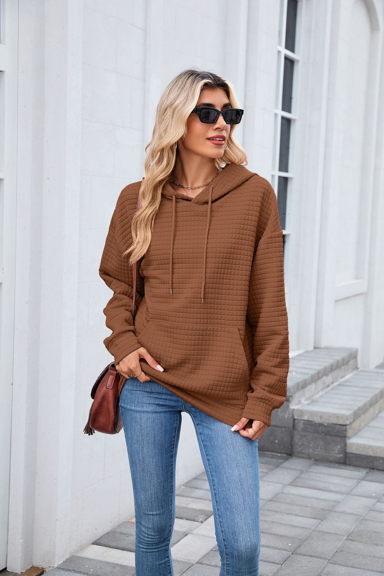 Casual Oversized Hooded Sweatshirt with Pockets for Women