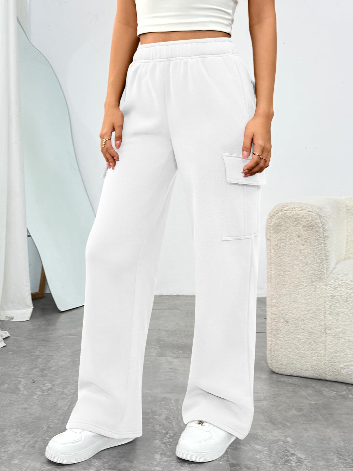 Women's High Waisted Wide Leg Cargo Pants