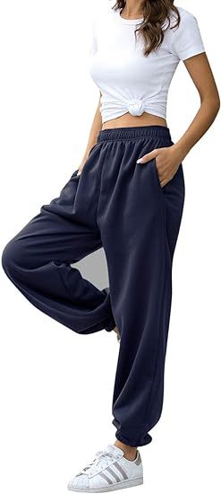 High Waist Loose Fit Sweatpants | Casual Jogger Pants Women