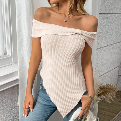 Slim Fit Off-Shoulder Sexy Sweet T-Shirt Top