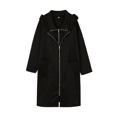 Women's Oversized Zip Hoodie Jacket Long Sleeve Pockets