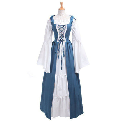Renaissance Medieval Corset Dress Women Halloween Costume