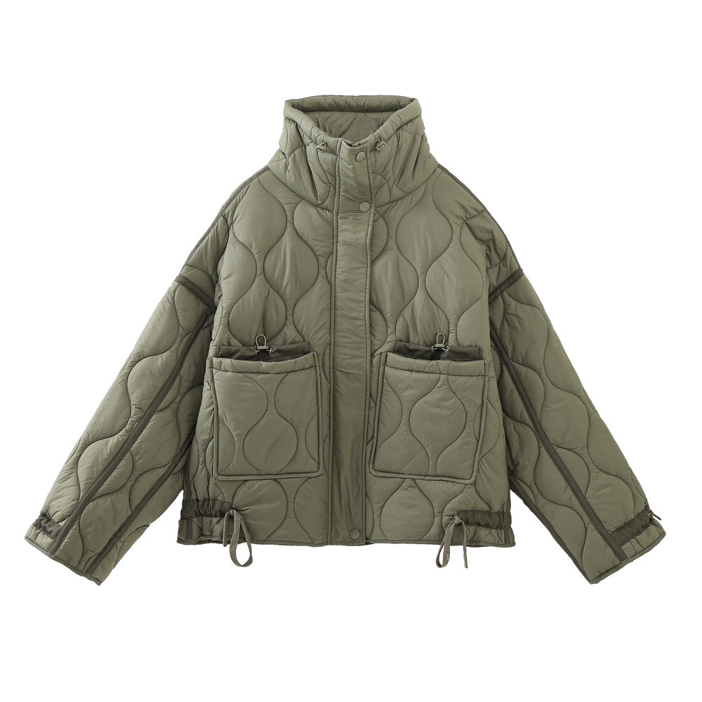 Women's Oversized Streetwear Quilted Utility Jacket
