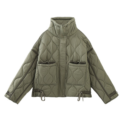 Women's Oversized Streetwear Quilted Utility Jacket