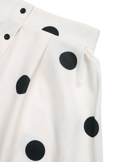Polka Dot High Waist Midi Skirt French Vintage A Line Skirt