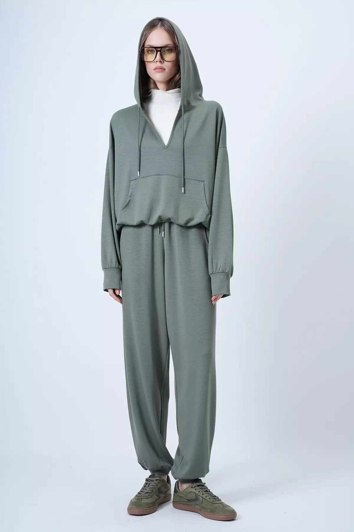 Women's Oversized Hoodie Wide Leg Sweatpants Set
