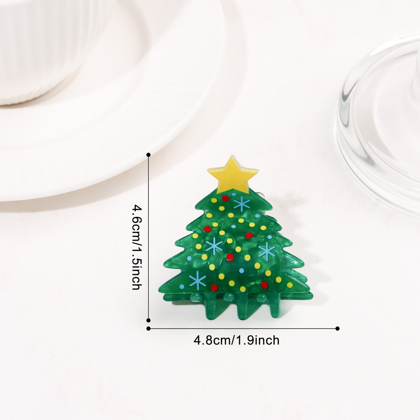 Christmas Claw Clips Gingerbread Santa Tree Snowflake