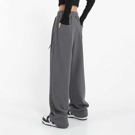 High Waist Drawstring Wide Leg Lounge Pants