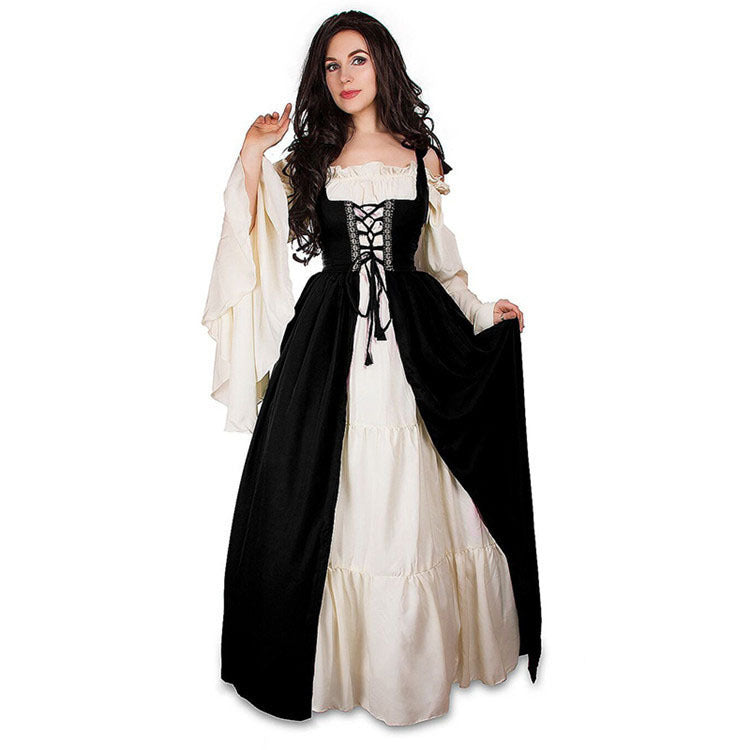 Renaissance Medieval Corset Dress Women Halloween Costume